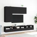 vidaXL TV skrinka nástenná čierna 100x30x41 cm