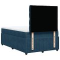 vidaXL Posteľný rám boxsping s matracom tmavomodrý 120x200 cm zamat