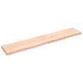 vidaXL Stolová doska 220x40x(2-6) cm, neošetrený dubový masív
