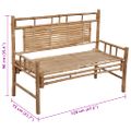 vidaXL Záhradná lavička s podložkou 120 cm bambus