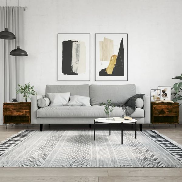 vidaXL Konferenčné stolíky 2 ks dymový dub 50x46x50cm kompozitné drevo