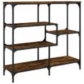 vidaXL Konzolový stolík dymový dub 103x32x95 cm kompozitné drevo