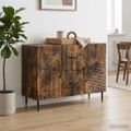 vidaXL Servírovacia skriňa so zásuvkou Dymový dub 89 x 34,5 x 60 cm