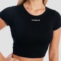 Dámske tričko Cropped Aura Black - GymBeam, veľkosť S