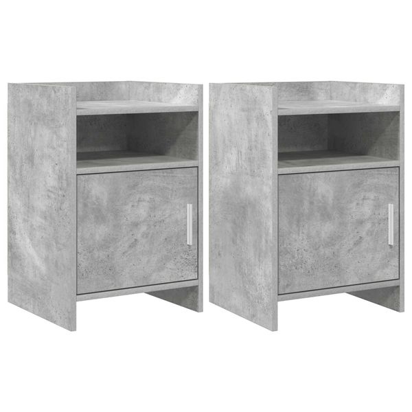 vidaXL Nočné stolíky 2 pcs Betónovo sivá 40 x 36 x 60 cm