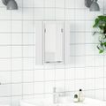 vidaXL Kúpeľňová skrinka s LED a zrkadlom, biela 40x12x45 cm, akryl