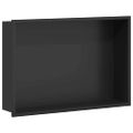 vidaXL Sprchový výklenok Čierna 45 x 30 x 9,5 cm Nehrdzavejúca oceľ