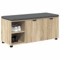 vidaXL Predsieňová lavica s vankúšom Sonoma dub 100 x 38 x 46 cm