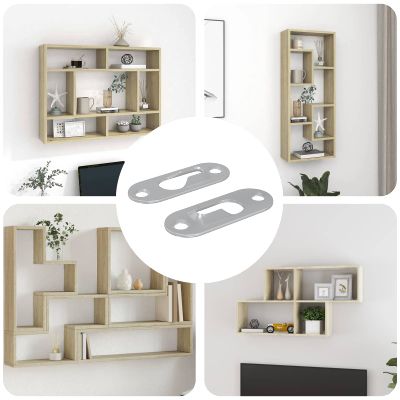 vidaXL Záves s Kľúčovou Otvorom 2 pcs Strieborná 45 x 16 x 3.5 mm