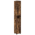 vidaXL Kúpeľňová skriňa Dymová dub 30,5 x 30 x 195 cm Kompozitné drevo