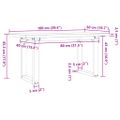 vidaXL Konferenčný stolík v tvare O 100x50x45,5 cm borovica a oceľ