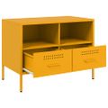 vidaXL TV skrinky 2 ks horčicovo-žlté 68x39x50,5 cm oceľ