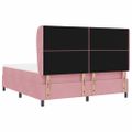 vidaXL Posteľ s pružinovým rámom Ružová 200 x 180 cm Zamat