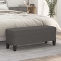 vidaXL Lavička sivá 100x35x41 cm umelá koža