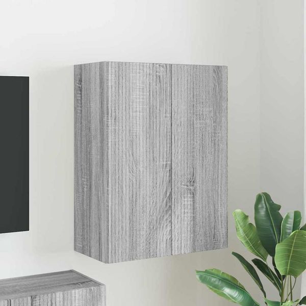 vidaXL TV nástenná skriňa Nástenný Sivý Sonoma 59,5 x 31 x 80 cm