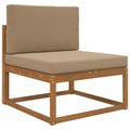 vidaXL Vankúš na vonkajšiu pohovku Polyester Sivohnedá 80 x 80 cm