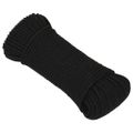 vidaXL Pracovné lano čierne 3 mm 50 m polyester