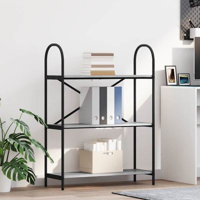 vidaXL Regál na knihy Sivý Sonoma 80 x 30 x 109 cm Kompozitné drevo