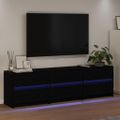 vidaXL TV jednotky 180 x 34 x 50 cm Čierny dub Kompozitné drevo