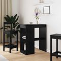 vidaXL Barový stôl 90 x 47.5 x 103.5 cm Kompozitné drevo Čierny dub