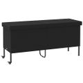vidaXL Záhradný úložný box s kolieskami čierny 160x55x75 cm polyratan