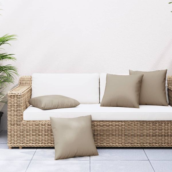 vidaXL Dekoratívne vankúše 4 ks sivohnedé 60x60 cm látka