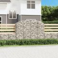 vidaXL Oblúkový gabionový kôš 200x50x140/160 cm pozinkované železo