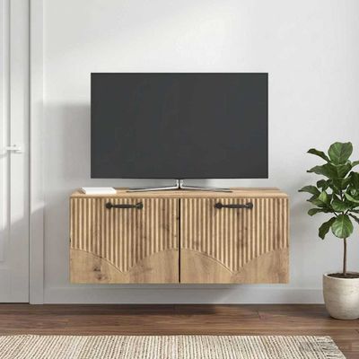 vidaXL Nástenná TV skrinka 78,5 x 41 x 30 cm Dub artisan