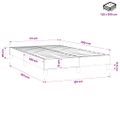 vidaXL Posteľný rám s boxspringom tmavohnedá 120x200 cm látka