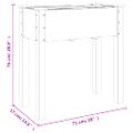 vidaXL Kvetináč s vložkou hnedý 71x37x76 cm jedľový masív