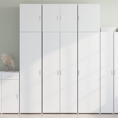 vidaXL Vysoká skrinka biela 80x42,5x249 cm kompozitné drevo