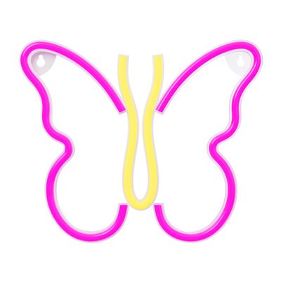 Neon LED svetlo BUTTERFLY ružová NNE03 Neolia