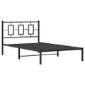 vidaXL Kovový rám postele s čelom čierny 107x203 cm