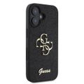 Guess puzdro pre iPhone 16 6,1" GUHCP16SHG4SGK čierne pevné puzdro Fixed Glitter Big 4G