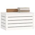vidaXL Úložný box biely 59,5x36,5x33 cm masívna borovica
