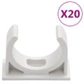 vidaXL Káblové rozvody so sponami Ø30 mm 10 m PVC