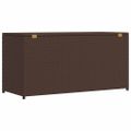 vidaXL Záhradný úložný box hnedý 120x50x60 cm polyratanový