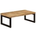 vidaXL Konferenčný stolík 100x50x35 cm, mangový masív a oceľ