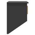 vidaXL Nástenná skriňa s háčikmi čierna 80x24x35,5 cm kompozitné drevo