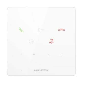Hikvision Vnútorná dotyková IP Audio stanica bez obrazovky, PoE, alarm; biela