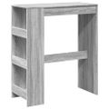 vidaXL Barový stôl s policami sivý sonoma 90x40x103,5 cm kompoz. drevo