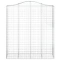 vidaXL Oblúkový gabionový kôš 2 ks 200x50x220/240cm pozinkované železo