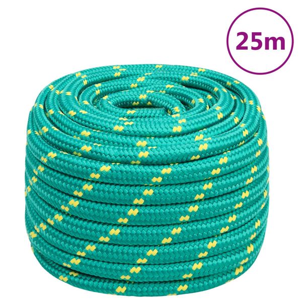 vidaXL Lodné lano zelené 20 mm 25 m polypropylén