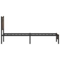 vidaXL Kovový posteľný rám bez matraca hnedý dub 90x200 cm