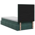 vidaXL Polohovací postel s matrací Tmavozelená 80 x 200 cm Zamat