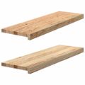 vidaXL Okenný parapet 2 ks 80x30x2 cm neošetrený dubový masív