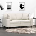 vidaXL Dekoratívne vankúše 2 ks krémové 40x40 cm umelá koža