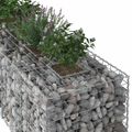 vidaXL Gabiónová vyvýšená posteľ 2 ks 340 x 60 x 55 cm Strieborná