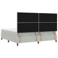 vidaXL LED box s pružinami s matracmi Svetlosivá 200 x 200 cm Zamat