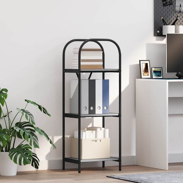 vidaXL Regál na knihy Sivý Sonoma 40 x 30 x 109 cm Kompozitné drevo